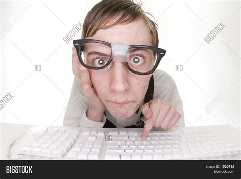 Worried Computer Nerd Image And Photo Bigstock