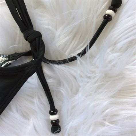H M Swim Bnwt Hm Embroidered String Bikini Bottoms Poshmark