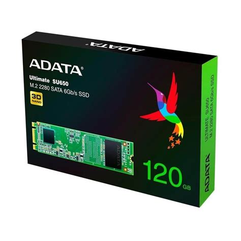 Adata Ultimate SU650 Series 120GB M 2 2280 SATA 6GB S Internal Solid