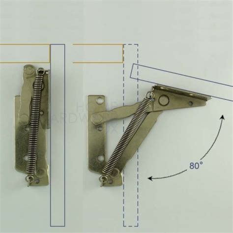 Pair Of Cabinet Door Lift Up Flap Top Support Spring Kitchen Hinges