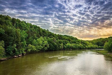 longest rivers  kentucky worldatlas
