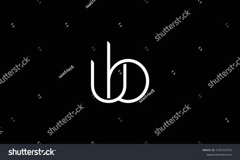 Creative Letter Ub Bu Monogram Logo Stock Vector Royalty Free