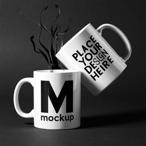 Premium Photo Two Coffee Mugs With The Word Quot Rectangle Quot On Them