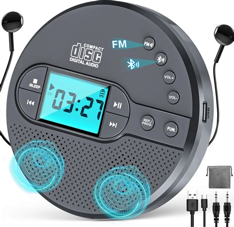 Gpx Pc332b Portable Cd Player With Anti Skip Protection Fm