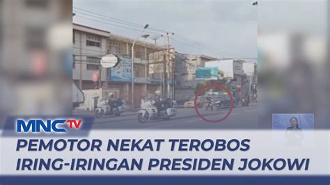 Viral Nyaris Tertabrak Pemotor Nekat Terobos Iring Iringan Presiden