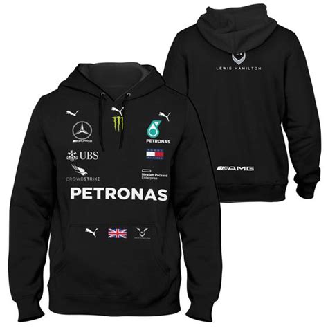 Moletom Masculino Mercedes Amg F Lewis Hamilton Petronas Casaco Hugo