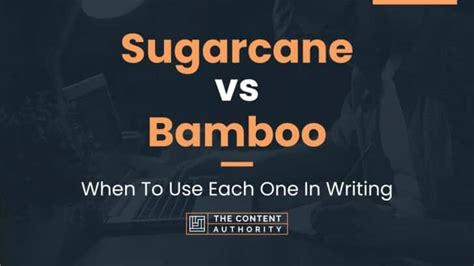 Sugarcane Vs Bamboo When To Use Each One In Writing