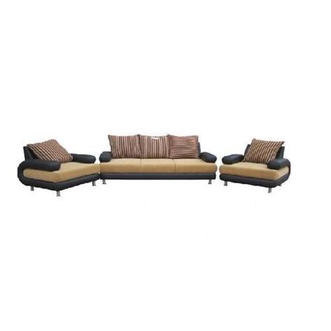 Brown Wooden Foam Leather Fabric Office Sofa OS 07 Seating