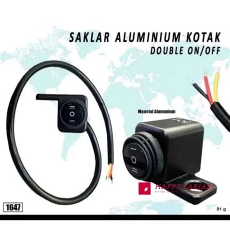 Jual Saklar Spion Domino On Off On Tombol Kotak Lampu 3 In 1 Besi Di