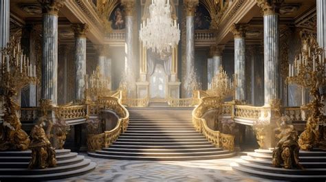 Premium AI Image | Interior of Palace of Versailles Background