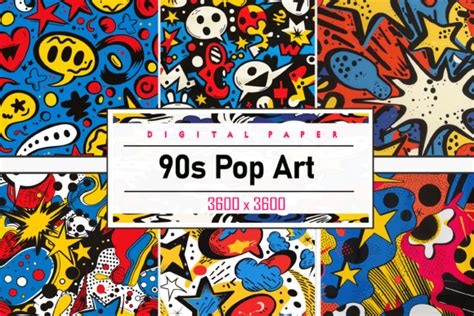 90s Pop Art Pattern Graphic By Wow Art · Creative Fabrica