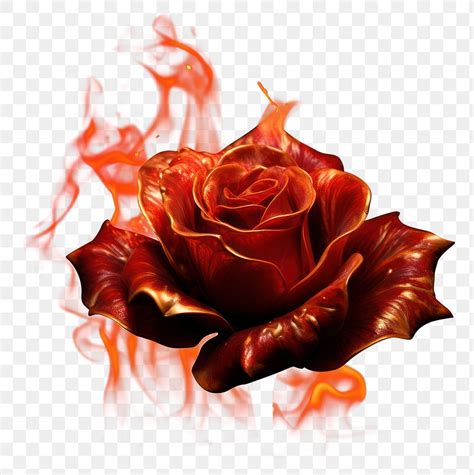 PNG Rose Fire Rose Burning Free PNG Rawpixel