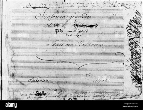 Ludwig Van Beethoven S Symphony No3 Op 55 Eroica Titlepage 1803 Showing Original