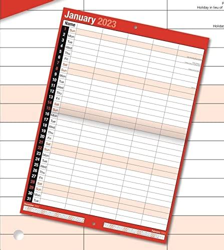 Wandkalender Gro Monatsansicht Spalten Monatsplaner A