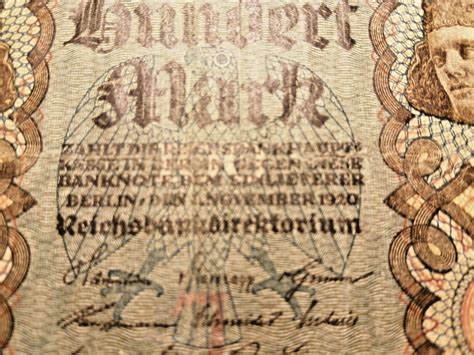 Germany Year 1920 100 Hundert Mark Reichs Banknote RBD A15061250