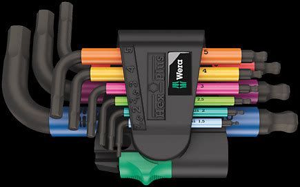 Wera Tools Hex Plus Multicolour L Key Set Blacklaser Primo Cycles