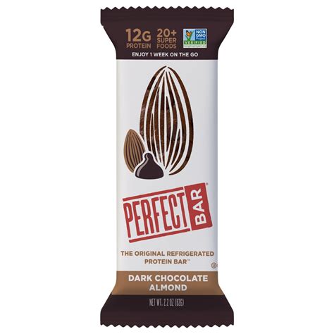 Perfect Bar Dark Chocolate Almond Protein Bar 12g Protein Shop Granola And Snack Bars At H E B