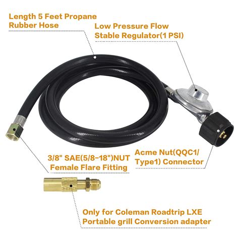 Buy Mcampas 5ft Propane Adapter Hose And Regulator Replacement Kit For Coleman Roadtrip Lxe