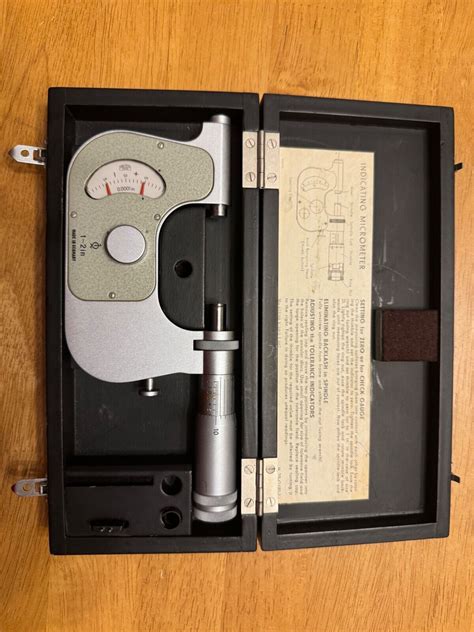 Carl Zeiss Jena 1 2 Indicating Micrometer Ebay