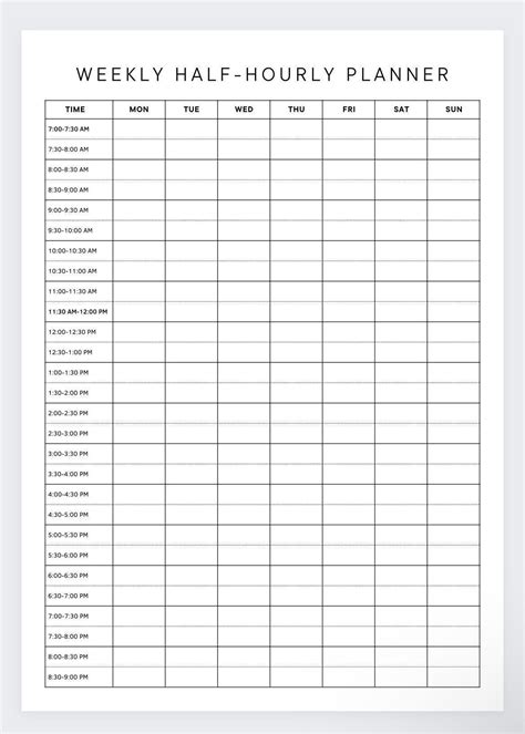 Harness The Power Of A Weekly Planner In Timetable Planner Time