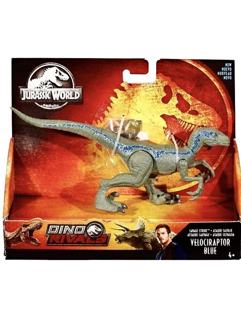 Buy Dino Rivals Savage Strike Velociraptor Blue Jurassic Park Action ...