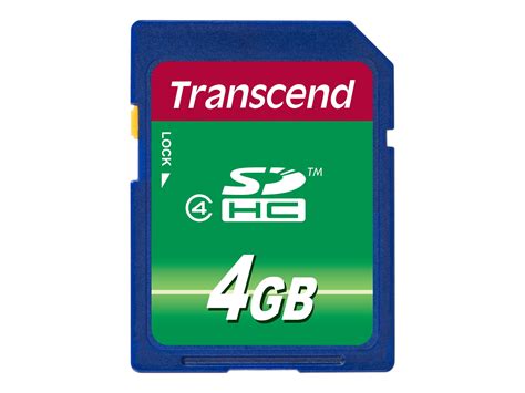 Transcend Flash Memory Card 4 GB Class 4 SDHC Walmart