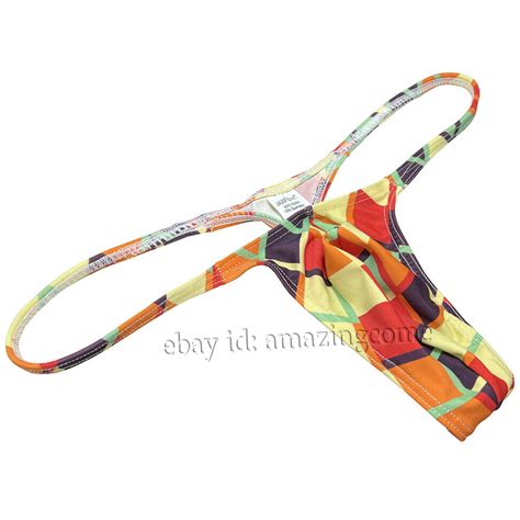 Men S Slim Pouch Bikini Underwear Sexy Male Tiny Slip String Swim Bottoms Thong Ebay