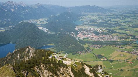 Germany Bavaria Swabia East Allgaeu Tegelberg View To Top Station