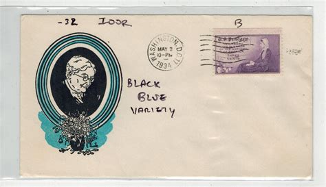 1934 Mothers Day James Whistler Fdc Ioor Color Variety 737 32 United