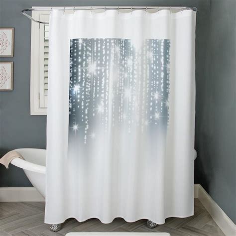 Silver Glitter Shower Curtain By Hgshirts Cafepress