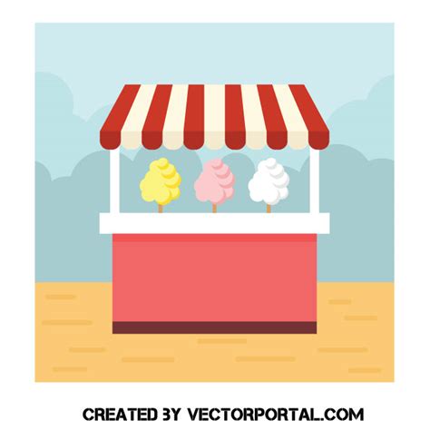 Cotton Candy Stand Royalty Free Stock Svg Vector