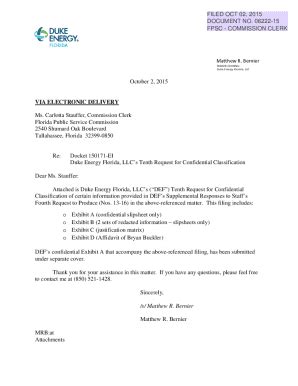 Fillable Online Duke Energy Florida LLCs Tenth Request For