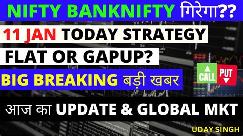 Morning Update Today Nifty Prediction For Today Jan Today Bank