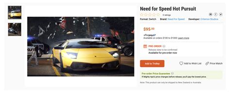 Listado Need For Speed Hot Pursuit Remaster Para Nintendo Switch