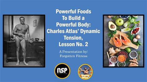 Charles Atlas Dynamic Tension Lesson No 2 Powerful Foods To Build