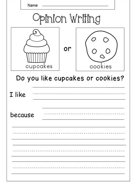 Opinion Writing Template 3rd Grade