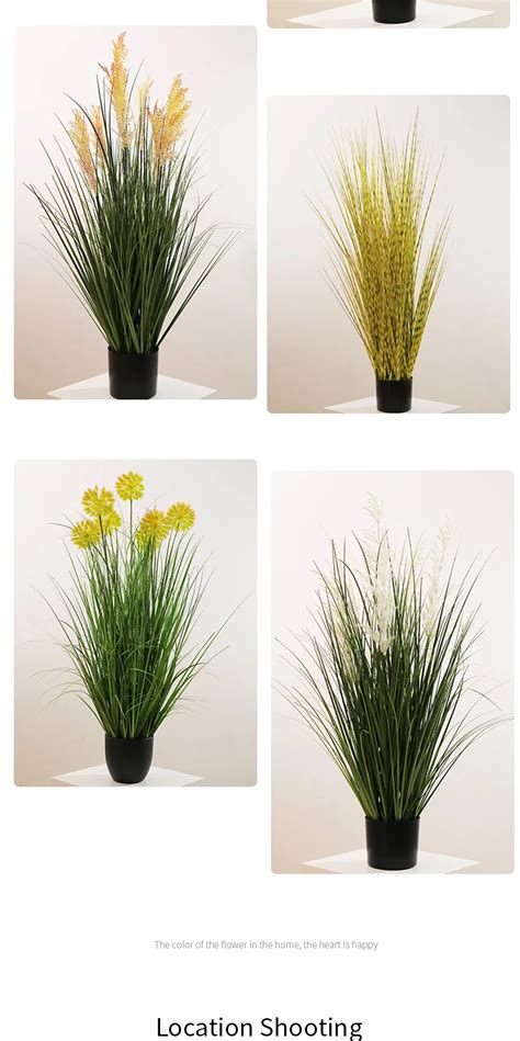 Artificial Shrubs And Topiaries Ivory 40 Cm Artificial Bullrush Bush With Grass Greenery Foliage