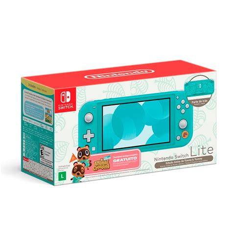 Console Nintendo Switch Lite 32GB Edição Limitada Animal Crossing Turquesa