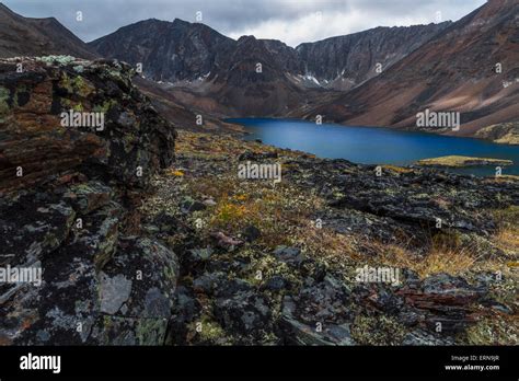 Azure Lake Tombstone Territorial Park Yukon Canada Stock Photo Alamy