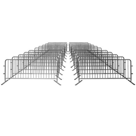 30 Pack Steel Barricade Bundle Crowd Control Barricade Heavy Duty