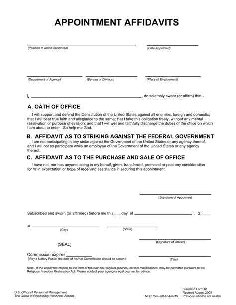 Free Printable Affidavit Templates [Word, PDF] Sample
