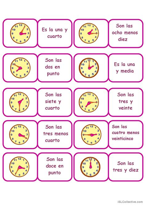 LA HORA comprensión lector Français FLE fiches pedagogiques pdf doc