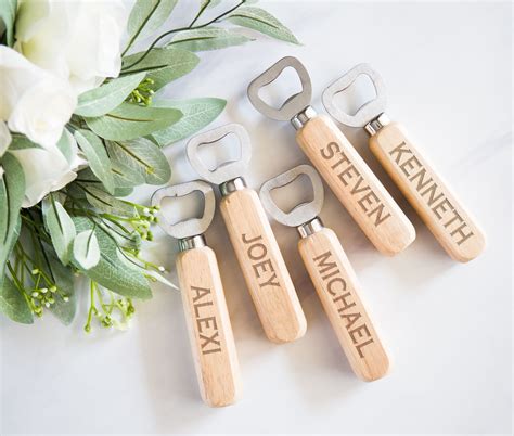 Bottle Opener Groomsmen Wedding Gift Favors Handmade Wedding Decor