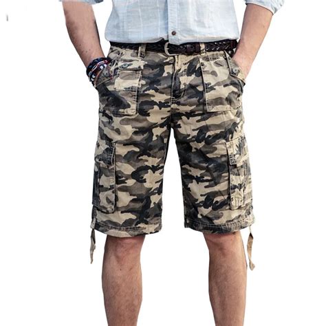 Drop Shipping New Arrivals Camouflage Men Cargo Shorts Cotton Loose