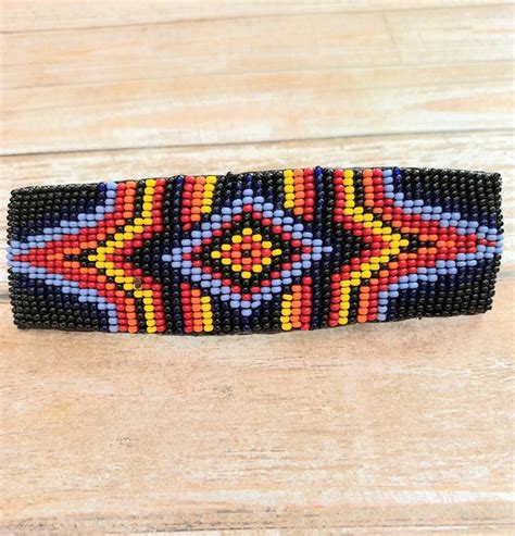 Navajo Indian Barette Native American Hair Clipnavajo Beaded Etsy