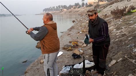 صيد سمك الكارب بالسنارة في بغداد نهر دجلة Carp Fishing In Baghdad