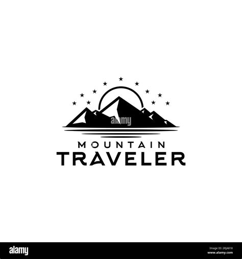 Mountain Logo Circle Black And White Stock Photos And Images Alamy