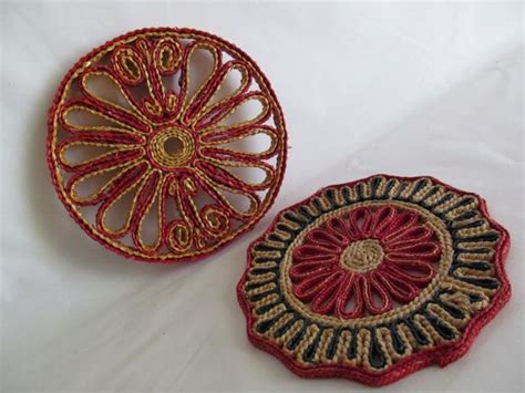 Vintage Woven Straw Trivets Or Hot Pads By CheshiresFantasy