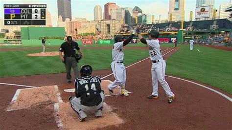 COL PIT Harrison Cranks A Two Run Homer To Left YouTube