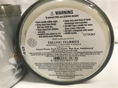 Bath Body Works Falling Flurries Oz Candle Two Ebay